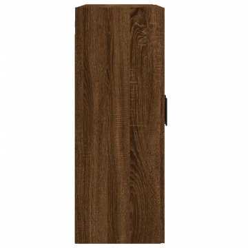 Dulap pe perete, stejar maro, 69,5x34x90 cm, lemn prelucrat - Img 7