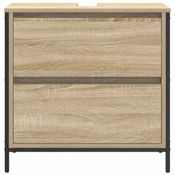 Dulap pentru baie cu sertare Stejar Sonoma 60x34,5x60 cm - Img 5