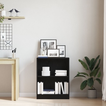 Dulap pentru cărți Negru 60x24x76 cm Lemn prelucrat - Img 4