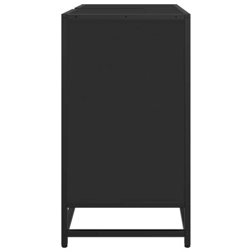 Dulap pentru chiuvetă de baie negru 65x33x60 cm lemn prelucrat - Img 5