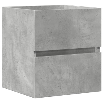 Dulap pentru chiuvetă, gri beton, 41x38,5x45 cm, PAL - Img 2