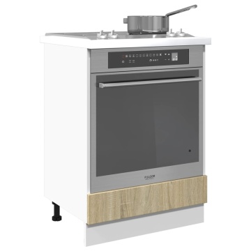 Dulap pentru cuptor, stejar Sonoma, 60 x 46 x 81,5 cm, PAL - Img 4