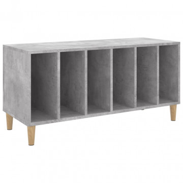 Dulap pentru discuri gri beton, 100x38x48 cm, lemn prelucrat - Img 2