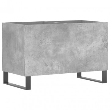 Dulap pentru discuri, gri beton, 74,5x38x48 cm, lemn prelucrat - Img 2