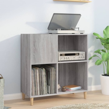 Dulap pentru discuri gri sonoma 84,5x38x89 cm lemn compozit - Img 1