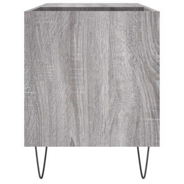 Dulap pentru discuri gri sonoma 85x38x48 cm lemn prelucrat - Img 8