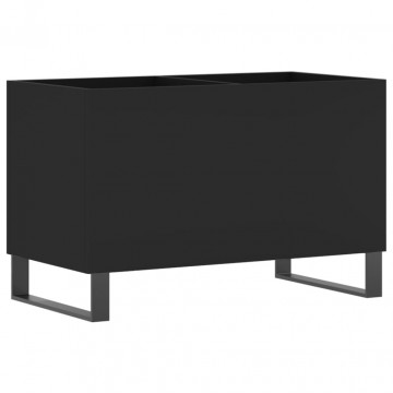 Dulap pentru discuri, negru, 74,5x38x48 cm, lemn prelucrat - Img 5