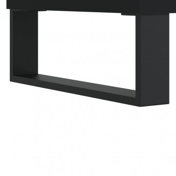 Dulap pentru discuri negru 84,5x38x89 cm lemn compozit - Img 7