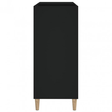 Dulap pentru discuri negru 84,5x38x89 cm lemn compozit - Img 5