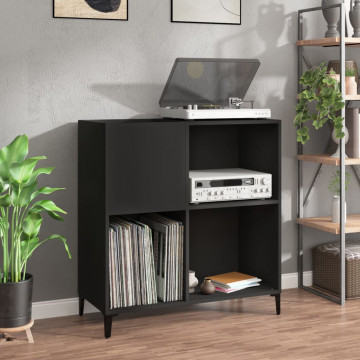 Dulap pentru discuri negru 84,5x38x89 cm lemn compozit - Img 1