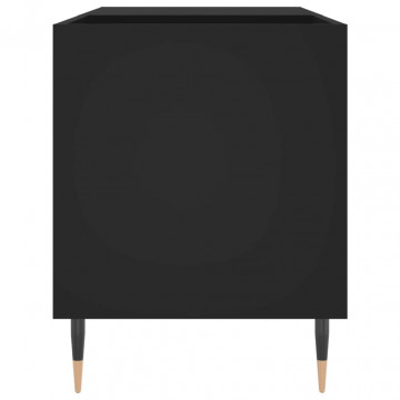 Dulap pentru discuri, negru, 85x38x48 cm, lemn prelucrat - Img 8