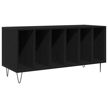 Dulap pentru Discuri Negru Stejar 100x38x48 cm Lemn Prelucrat - Img 2