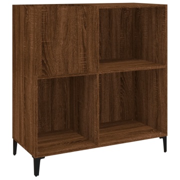 Dulap pentru discuri stejar maro 84,5x38x89 cm lemn compozit - Img 2