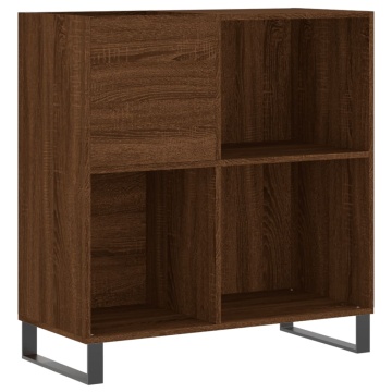 Dulap pentru discuri stejar maro 84,5x38x89 cm lemn compozit - Img 2