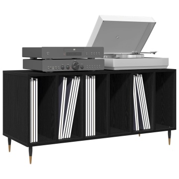 Dulap pentru discuri, stejar negru 100x38x48 cm lemn prelucrat - Img 3