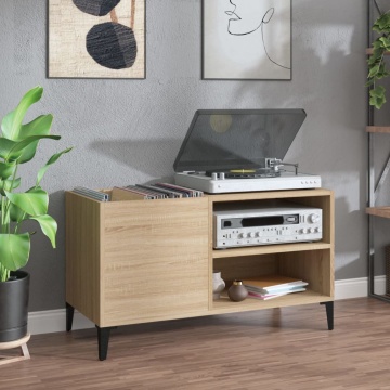 Dulap pentru discuri stejar sonoma 84,5x38x48 cm lemn prelucrat - Img 1