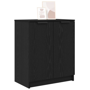 Dulap pentru Încălțăminte Negru Stejar 59x35x70 cm Lemn Prelucrat - Img 3