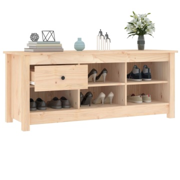 Dulap pentru pantofi, 110x38x45,5 cm, lemn masiv de pin - Img 7