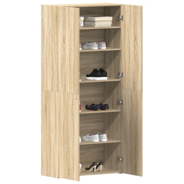 Dulap pentru pantofi Stejar Sonoma 80x35,5x180 cm Lemn prelucrat - Img 3