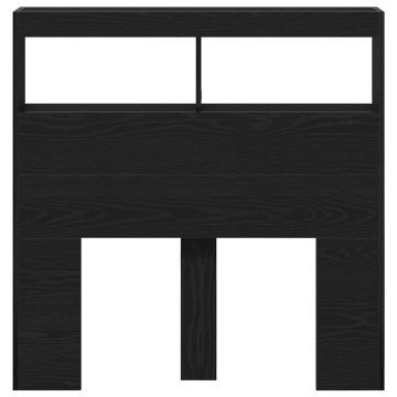 Dulap pentru tăblie cu LED Stejar negru 100x17x102 cm - Img 6