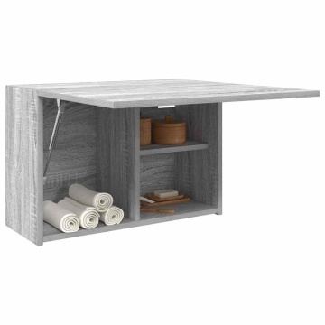 Dulap perete baie, gri sonoma, 60x25x40 cm, lemn prelucrat - Img 4