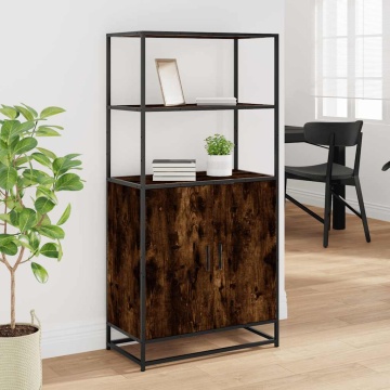 Dulap stejar afumat 68x35x139 cm lemn și metal prelucrat - Img 3