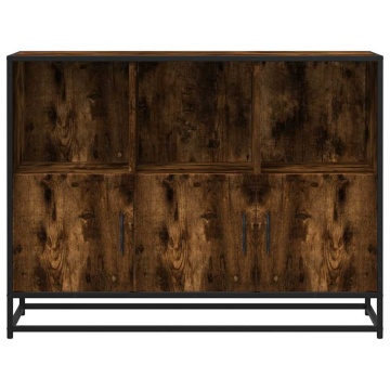 Dulap, stejar fumuriu, 100x35x76 cm, lemn compozit - Img 4