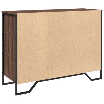Dulap, stejar maro, 101x35,5x74,5 cm, lemn prelucrat - Img 5