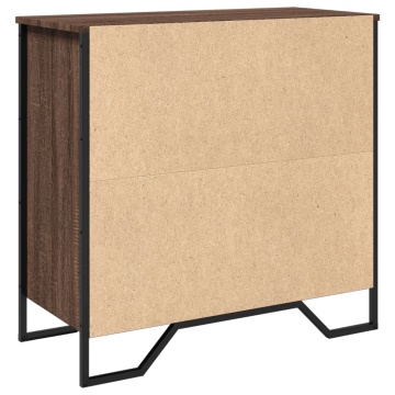 Dulap, stejar maro, 78x35,5x74,5 cm, lemn prelucrat - Img 6