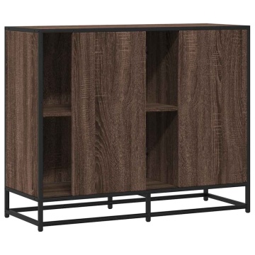 Dulap, stejar maro, 92x35x76 cm, lemn prelucrat - Img 5