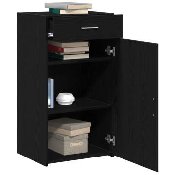 Dulap, stejar negru, 30x42,5x93 cm, lemn prelucrat - Img 3