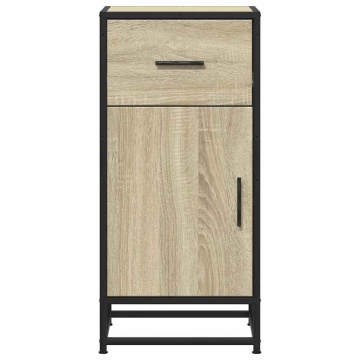 Dulap, stejar sonoma, 35,5x35x76 cm, lemn prelucrat și metal - Img 4