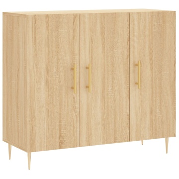 Dulap, stejar sonoma, 90x34x80 cm, lemn compozit - Img 2