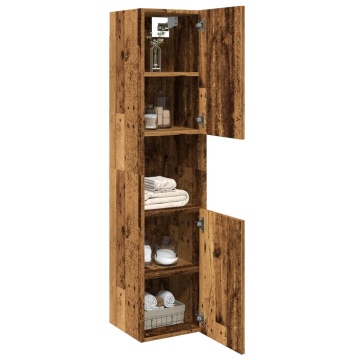 Dulap suspendat de baie, lemn vechi 30x30x130 cm lemn prelucrat - Img 3