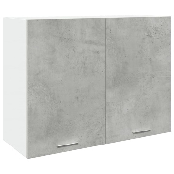 Dulap suspendat, gri beton, 80 x 31 x 60 cm, PAL - Img 2