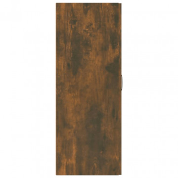 Dulap suspendat, stejar fumuriu, 69,5x34x90 cm, lemn prelucrat - Img 6