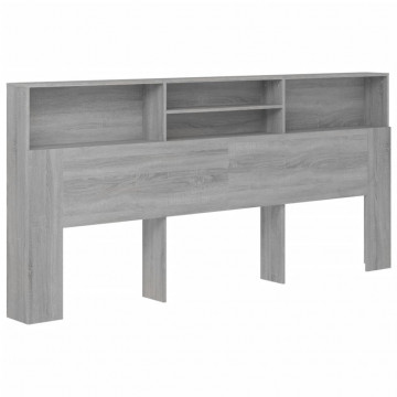 Dulap tăblie, gri sonoma, 220x19x103,5 cm - Img 2