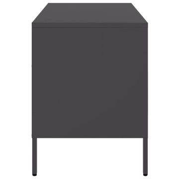 Dulap TV, 2 buc., negru, 68x39x50,5 cm, oțel laminat la rece - Img 7