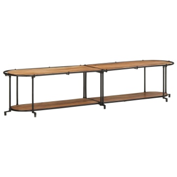 Dulap TV, 200x42x40 cm, lemn masiv de acacia - Img 3