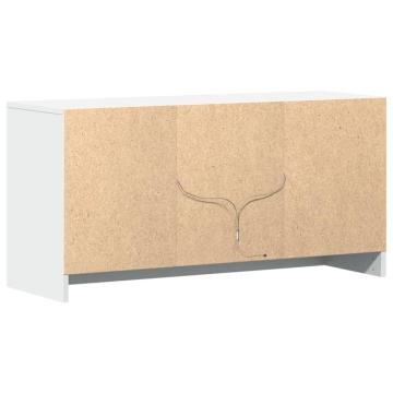 Dulap TV cu LED, alb, 100x34x50 cm, lemn prelucrat - Img 7