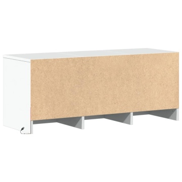 Dulap TV cu LED, alb, 97x34x40 cm, lemn prelucrat - Img 7