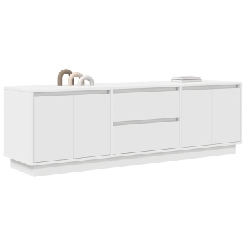 Dulap TV cu lumini LED alb 160,5x41x50 cm - Img 8