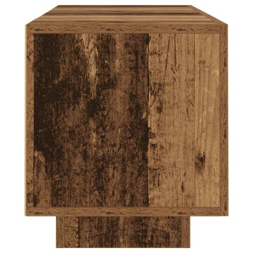 Dulap TV cu lumini LED lemn vechi 160x35x40 cm lemn prelucrat - Img 7