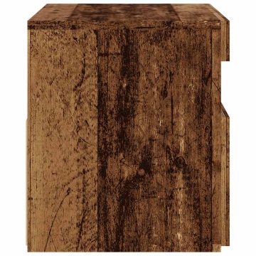 Dulap TV cu lumini LED lemn vechi 60x35x40 cm lemn prelucrat - Img 7