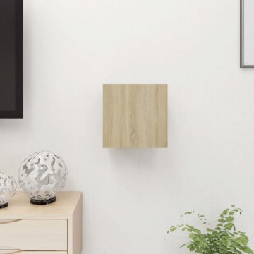 Dulap TV montaj pe perete, stejar sonoma, 30,5x30x30 cm - Img 3