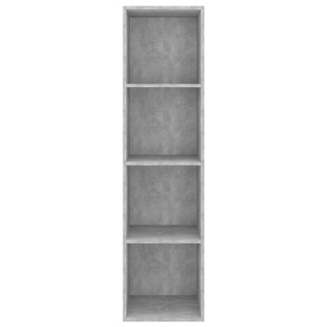 Dulap TV montat pe perete, gri beton, 37x37x142,5 cm, PAL - Img 4