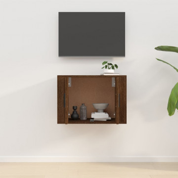 Dulap TV montat pe perete, stejar maro, 57x34,5x40 cm - Img 3