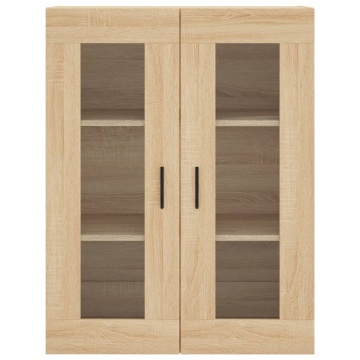 Dulap TV montat pe perete, stejar sonoma, 69,5x34x90 cm - Img 6