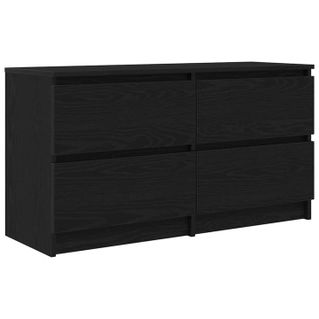 Dulap TV, negru, 100x35x54 cm, lemn prelucrat - Img 2