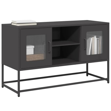 Dulap TV, negru, 68,5x39x60,5 cm, oțel - Img 1
